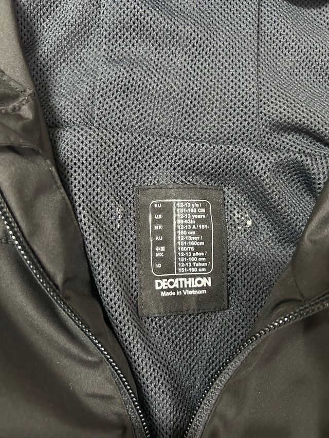 Chubasquero Kipsta Gris Talla 12/13 años