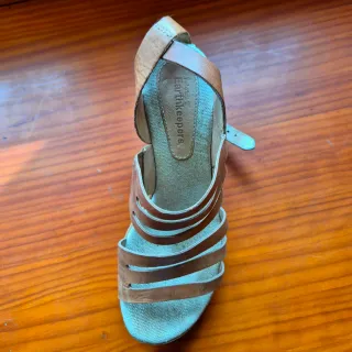 Sandalias Timberland Cuña Piel Marrón