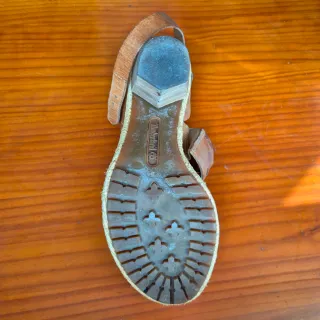 Sandalias Timberland Cuña Piel Marrón