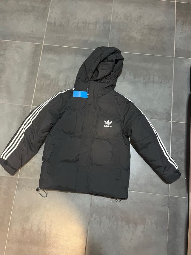 Abrigo Adidas Plumas Mujer Negro a estrenar