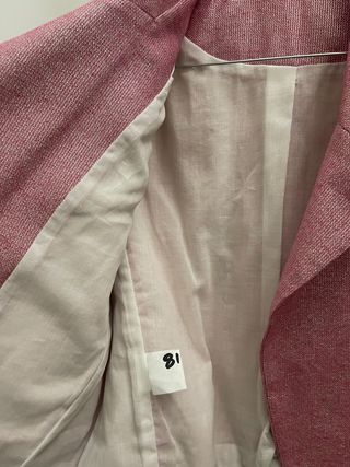 Blazer rosa vintage con strass