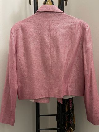 Blazer rosa vintage con strass