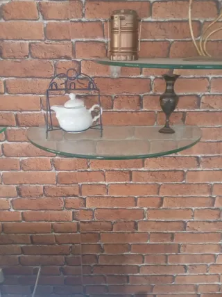 6 Scaffali rotondi in vetro a forma circolare