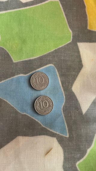 2 Monedas 10 Céntimos Franco de 1959