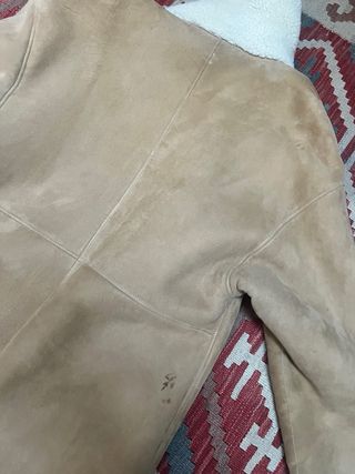 Abrigo Massimo Dutti Piel Vuelta Beige