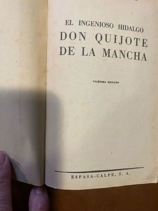 El Ingenioso Hidalgo Don Quijote de la Mancha