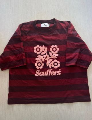 Camiseta Scuffers Rayas Granate Talla L