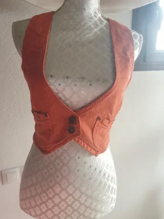 Chaleco vaquero naranja