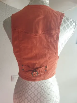 Chaleco vaquero naranja