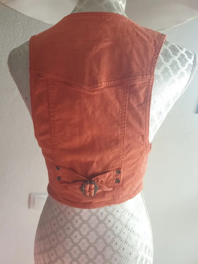 Chaleco vaquero naranja