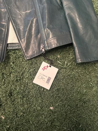 Chaqueta de Piel Verde Oscuro