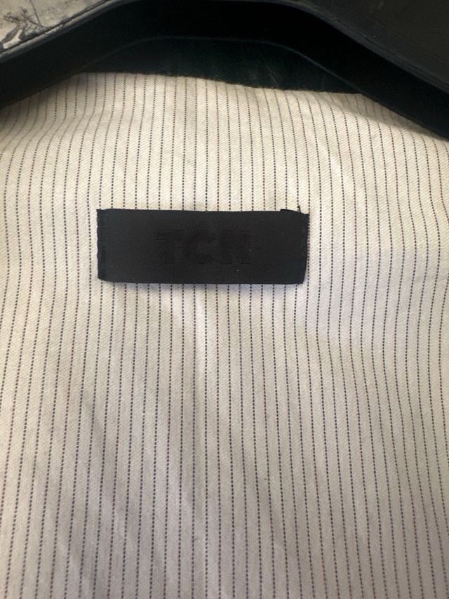 Chaqueta de Piel Verde Oscuro