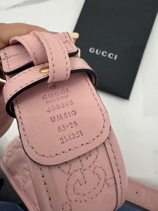 Cintura Gucci Rosa Pelle 65/26