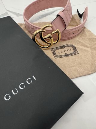 Cintura Gucci Rosa Pelle 65/26