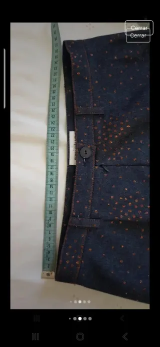 Falda larga brillos granate nueva