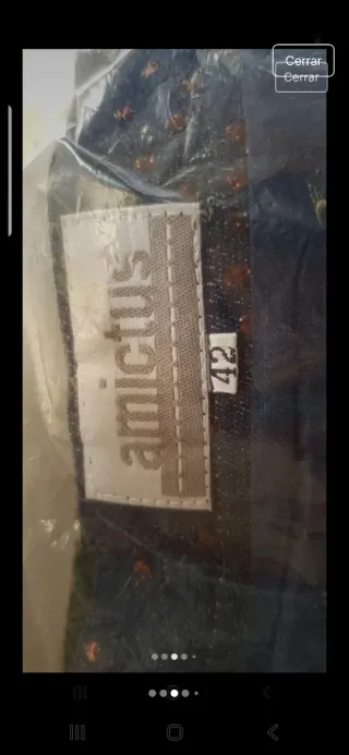 Falda larga brillos granate nueva