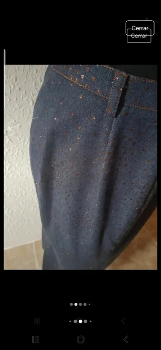 Falda larga brillos granate nueva