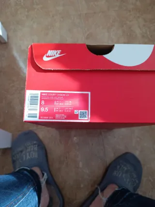 Nike Court Vision Low Talla 41 Negro/Blanco