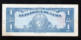Cuba 1 Peso 1949 XF/EBC- V092680B - Banco Nacional