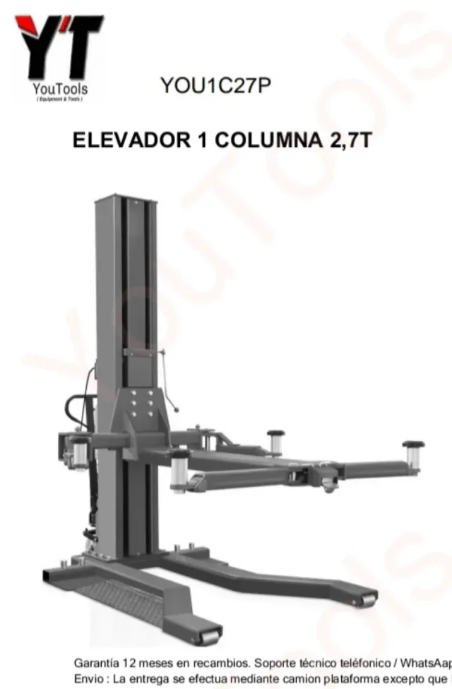 Elevador 1 Columna Móvil 2,7T.MOVIL 220V