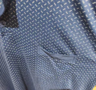 Pijama Hombre Manga Larga Azul