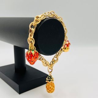 PULSERA ABALORIOS, Hueca. Oro 18k.