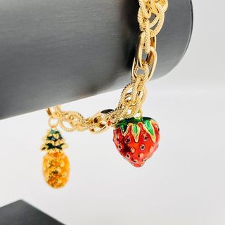 PULSERA ABALORIOS, Hueca. Oro 18k.