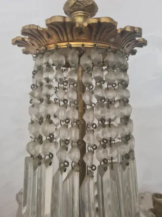 Lámpara Imperio/Clásico Frances Cristal y bronce