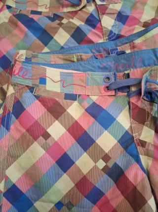 Bañador O'Neill cuadros azul y rosa