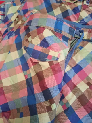 Bañador O'Neill cuadros azul y rosa