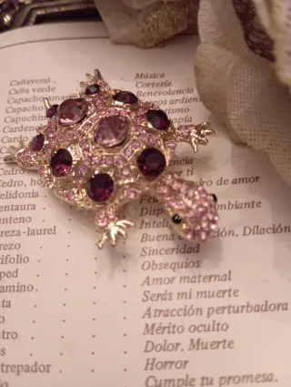 Broche Tortuga Acero Dorado y Rosa