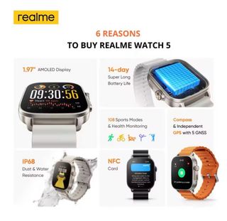 Reloj Realme Watch 5 Gris/Silver plata