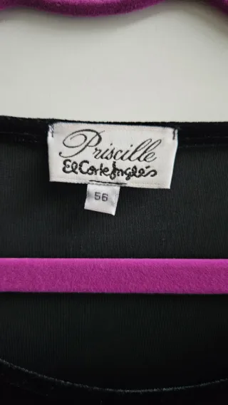 Blusa Terciopelo Talla Grande Negra