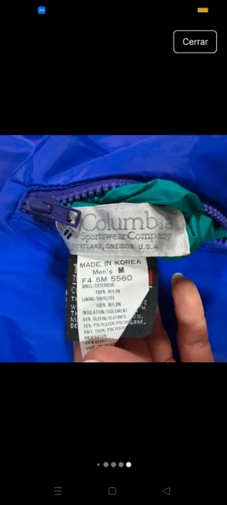 Abrigo Columbia reversible vintage