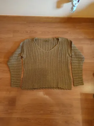 Jersey Zara manga larga beige