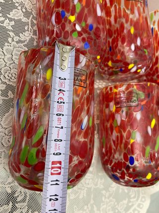 Bicchieri Murano Vetro Multicolor Rossi