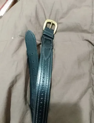 Cinturón unisex de cuero negro