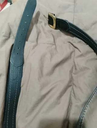 Cinturón unisex de cuero negro