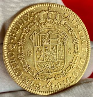 8 Escudos Carlos IV 1797 México Oro