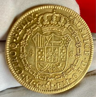 8 Escudos Carlos IV 1797 México Oro