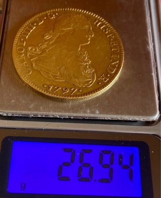 8 Escudos Carlos IV 1797 México Oro