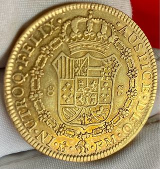 8 Escudos Carlos IV 1797 México Oro