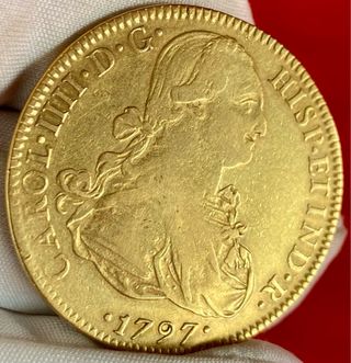 8 Escudos Carlos IV 1797 México Oro