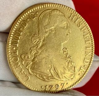 8 Escudos Carlos IV 1797 México Oro