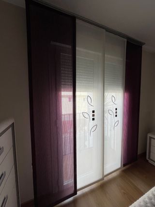 Pannello giapponese a 4 ante con binario