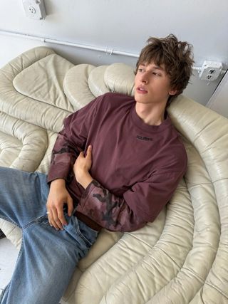 Camiseta Scuffers granate doble manga Talla L