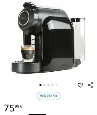 Delta Q Qool Evolution Negra Cafetera para Cápsula