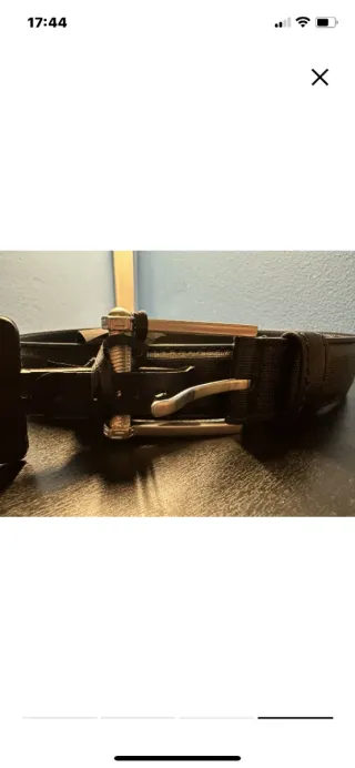 Cinturón Versace Negro Hebilla Metálica