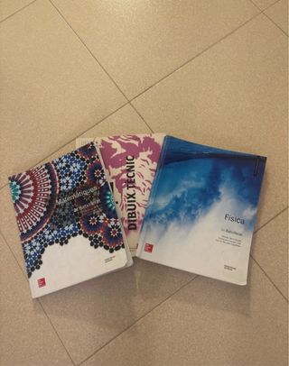 libros de fisica, dibuix tècnic i matemàtiques del