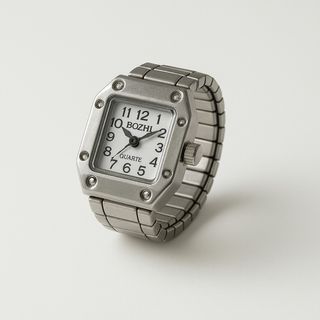 Anillo Reloj BOZHI Plata Ajustable